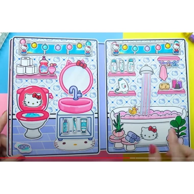 Búp bê giấy Wednesday Hello Kitty màu hồng - Giá ưu đãi 99.000 VNĐ, mới cho cô bé