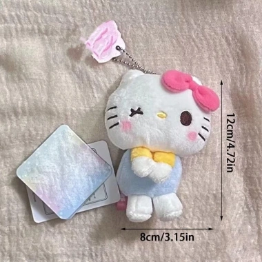 Búp Bê Hello Kitty Nhồi Bông Mềm Sang Trọng Móc Khóa Dây Chuyền Phụ Kiện Ba Lô Quà Tặng 66k