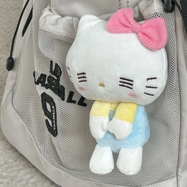 Búp Bê Hello Kitty Nhồi Bông Mềm Sang Trọng Móc Khóa Dây Chuyền Phụ Kiện Ba Lô Quà Tặng 66k