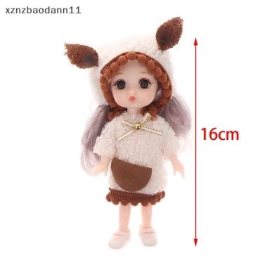 Búp bê khớp di động 16cm DIY Quần áo đầy đủ cho bé gái, giảm giá 72.380₫