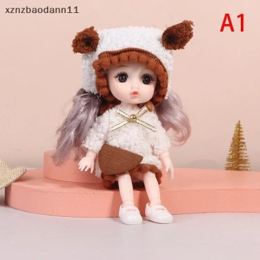 Búp bê khớp di động 16cm DIY Quần áo đầy đủ cho bé gái, giảm giá 72.380₫
