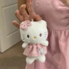 Búp Bê Nhồi Bông Hello Kitty - Móc Khóa, Mặt Dây Chuyền, Ba Lô Quà Tặng 3