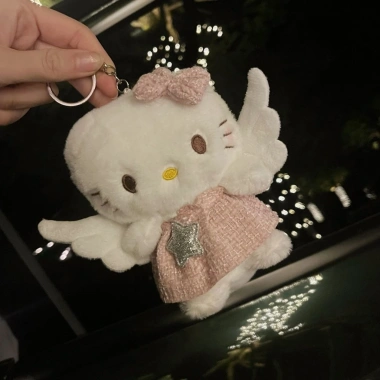 Búp Bê Nhồi Bông Hello Kitty - Móc Khóa, Mặt Dây Chuyền, Ba Lô Quà Tặng