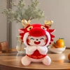 Búp bê rồng nhồi bông đỏ đáng yêu, đồ chơi sinh nhật, mùa xuân, lễ hội, quà tặng phòng ngủ, giá 264k 2