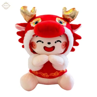 Búp bê rồng nhồi bông đỏ đáng yêu, đồ chơi sinh nhật, mùa xuân, lễ hội, quà tặng phòng ngủ, giá 264k