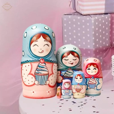 Búp Bê Tổ Nga 6 Miếng Gỗ – Matryoshka Sáng Tạo, Đồ Trang Trí Văn Phòng 251.900₫