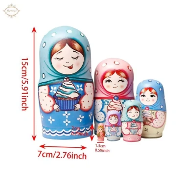 Búp Bê Tổ Nga 6 Miếng Gỗ – Matryoshka Sáng Tạo, Đồ Trang Trí Văn Phòng 251.900₫