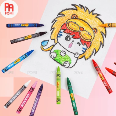 Búp sáp Thiên Long 12 cây - Màu vẽ an toàn cho bé, tô màu mượt mà, giảm giá 24.000₫ - POMI