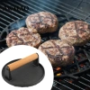 Burger Press gỗ – Rãnh đáy, làm bít tết & patty nhanh, 236.500₫