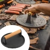 Burger Press gỗ – Rãnh đáy, làm bít tết & patty nhanh, 236.500₫ 7