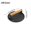 Burger Press gỗ – Rãnh đáy, làm bít tết & patty nhanh, 236.500₫ 9