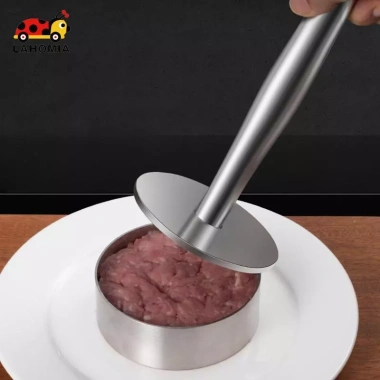 Burger Smasher Thịt Báo Chí 304 - Đế Thép Không Gỉ 9cm Tròn, Bấm BBQ và Bít Tết, Giá Ưu Đãi 185.900đ