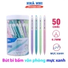 Bút bi dầu Deli 0.7mm mực xanh hộp 50 - Bền đẹp, giá rẻ cho học sinh văn phòng