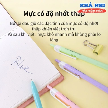 Bút bi dầu Deli 0.7mm mực xanh hộp 50 - Bền đẹp, giá rẻ cho học sinh văn phòng