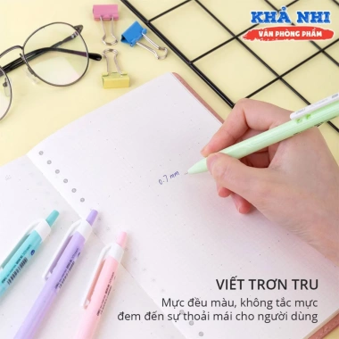 Bút bi dầu Deli 0.7mm mực xanh hộp 50 - Bền đẹp, giá rẻ cho học sinh văn phòng