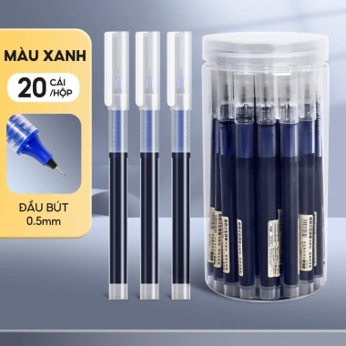 Bút bi gel 0.5mm set 20 cây – Ngòi mảnh, viết chữ đẹp, mực nhanh khô, không lem, êm tay, chỉ 62.160₫