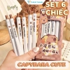 Bút Bi Gel 0.5mm Set 6 và 12 - Hoạt Hình Dễ Thương Cute, Viết Mượt Mà, Phù Hợp Học Sinh
