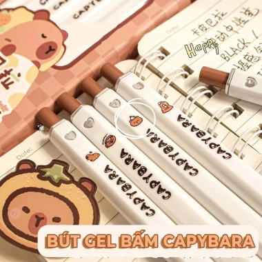 Bút Bi Gel 0.5mm Set 6 và 12 - Hoạt Hình Dễ Thương Cute, Viết Mượt Mà, Phù Hợp Học Sinh 2