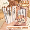 Bút Bi Gel 0.5mm Set 6 và 12 - Hoạt Hình Dễ Thương Cute, Viết Mượt Mà, Phù Hợp Học Sinh 9