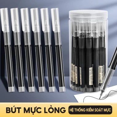 Bút bi gel dung lượng lớn 20 cây, ngòi 0.5mm màu xanh-đen-đỏ - viết chữ đẹp