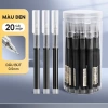 Bút bi gel dung lượng lớn 20 cây, ngòi 0.5mm màu xanh-đen-đỏ - viết chữ đẹp 10
