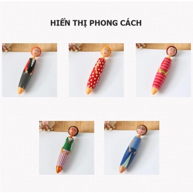 Bút bi gel mực đen hình búp bê dễ thương cho học sinh mùa khai giảng - 28.000đ
