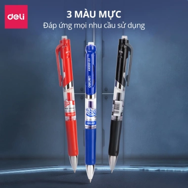 Bút bi gel mực xanh 0.5mm EG057 - Đầu bấm trơn tru, viết văn phòng - 11.000đ