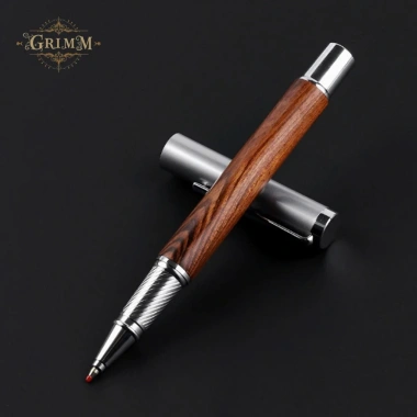 Bút bi ký cao cấp gỗ Teak, Hồng Đàn, Đàn Hương Tím - tặng hộp, túi, ngòi