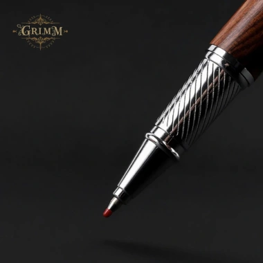 Bút bi ký cao cấp gỗ Teak, Hồng Đàn, Đàn Hương Tím - tặng hộp, túi, ngòi