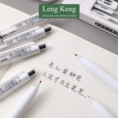 Bút bi mực đen Leng Keng gel 0,5mm khô nhanh, cực êm, viết cực thích - 9.500₫