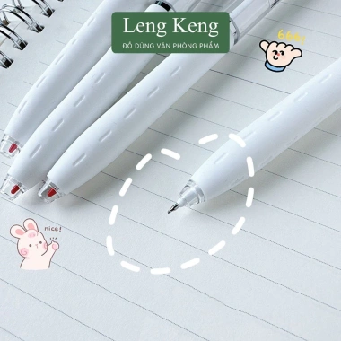Bút bi mực đen Leng Keng gel 0,5mm khô nhanh, cực êm, viết cực thích - 9.500₫
