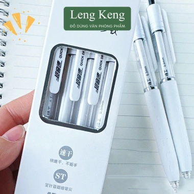 Bút bi mực đen Leng Keng gel 0,5mm khô nhanh, cực êm, viết cực thích - 9.500₫