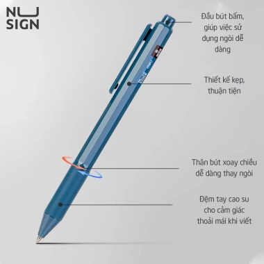Bút Bi Mực Gel Nusign Cao Cấp 0.5mm Mực Đen Viết Siêu Êm - Ngòi Carbon, Giá 7.200đ 5 Bút Bi Mực Gel Nusign Cao Cấp 0.5mm Mực Đen Viết Siêu Êm - Ngòi Carbon, Giá 7.200đ 5