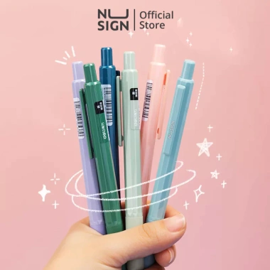 Bút Bi Mực Gel Nusign Cao Cấp 0.5mm Mực Đen Viết Siêu Êm - Ngòi Carbon, Giá 7.200đ