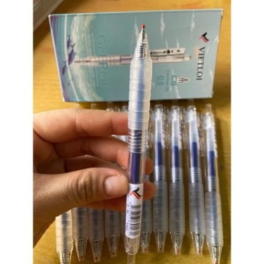 Bút bi mực gel VIỆT LỢI VLA8 - Tay cầm êm, mực nhanh khô, ruột thay thế xanh, đen, đỏ, chỉ 31.100₫