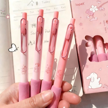 Bút bi M.Y.Never trung tính 2.025 bộ 4 cây 0.5mm gel mực đều, viết mượt, giảm giá 40k 5