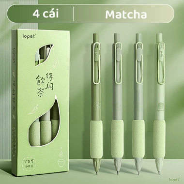 Bút bi M.Y.Never trung tính 2.025 bộ 4 cây 0.5mm gel mực đều, viết mượt, giảm giá 40k 6