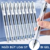 Bút bi xanh đen đỏ ngòi 0.5mm, set 10/20/30 bút gel mực nhanh khô cho học sinh
