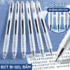 Bút bi xanh đen đỏ ngòi 0.5mm, set 10/20/30 bút gel mực nhanh khô cho học sinh 2