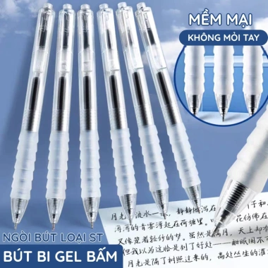 Bút bi xanh đen đỏ ngòi 0.5mm, set 10/20/30 bút gel mực nhanh khô cho học sinh 2 Bút bi xanh đen đỏ ngòi 0.5mm, set 10/20/30 bút gel mực nhanh khô cho học sinh 2