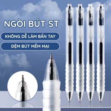 Bút bi xanh đen đỏ ngòi 0.5mm, set 10/20/30 bút gel mực nhanh khô cho học sinh 3 Bút bi xanh đen đỏ ngòi 0.5mm, set 10/20/30 bút gel mực nhanh khô cho học sinh 3