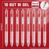 Bút bi xanh đen đỏ ngòi 0.5mm, set 10/20/30 bút gel mực nhanh khô cho học sinh 8