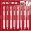 Bút bi xanh đen đỏ ngòi 0.5mm, set 10/20/30 bút gel mực nhanh khô cho học sinh 9
