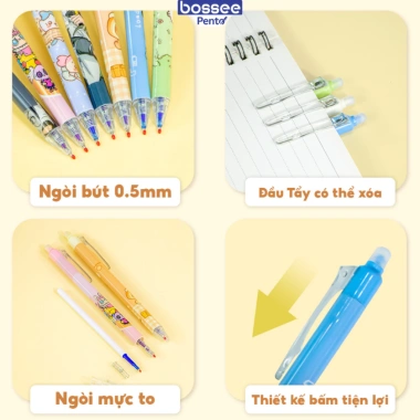 Bút Bi Xóa Được 20 Bút Gel 0,5mm - Viết Nhanh, Không Lem, Không Tắc, Giá 89k 3 Bút Bi Xóa Được 20 Bút Gel 0,5mm - Viết Nhanh, Không Lem, Không Tắc, Giá 89k 3