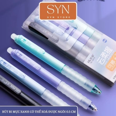Bút Bi Xóa Được 4 Cái Mực Xanh Gel – Viết Trơn, Xóa Sạch Không Lem, Giá 18.000đ