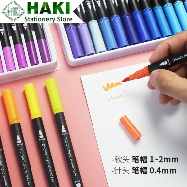 Bút brush 2 đầu HAKI bộ 12 cây viết, bút dạ màu marker B48 - Giá chỉ 58.999₫ 2