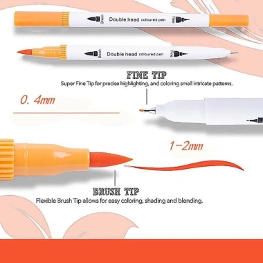 Bút brush 2 đầu HAKI bộ 12 cây viết, bút dạ màu marker B48 - Giá chỉ 58.999₫ 3