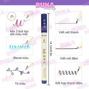 Bút Brush Sign Pen Buka - Lông mịn Calligraphy, journal, chỉ 52.900₫ 3