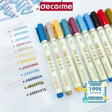 Bút Brush Sign Pen Vintage - Viết Calligraphy, DecorMe, Phong cách Retro, Giá chỉ 23.800₫ cho Bullet Journal 2