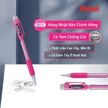 Bút chì bấm Pentel AX105 A255 ngòi 0.5mm Japan Chính Hãng - Giá chỉ 50.000đ 2